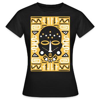 TRIBAL MASK - T-shirt Femme - noir - Devant - AI Model Female 172 dark (172cm)