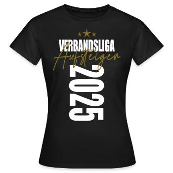 Aufsteiger Verbandsliga 2025 Aufstiegstrikot - Frauen T-Shirt - Schwarz - Vorne - AI Model Female 172 dark (172cm)