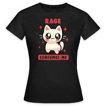 Rage Consumes Me - Women's T-Shirt - black - Front - AI Model Female 172 dark (172cm)