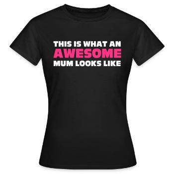 Mum - Women's T-Shirt - black - Front - AI Model Female 172 dark (172cm)