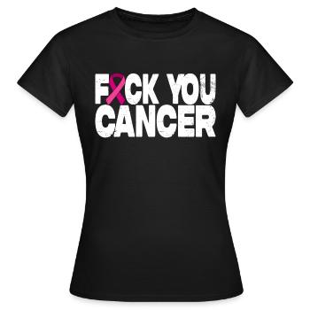 Fuck You Cancer - Rosa Schleife - Frauen T-Shirt - Schwarz - Vorne - AI Model Female 172 dark (172cm)