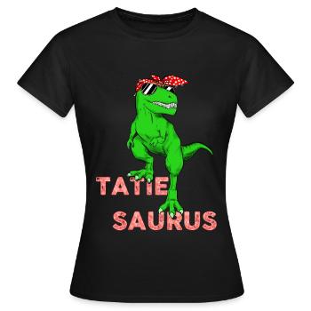 Mama Tatie saurus Vintage Dinosaure - T-shirt Femme - noir - Devant - AI Model Female 172 dark (172cm)