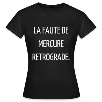 Mercure retrograde - T-shirt Femme - noir - Devant - AI Model Female 172 dark (172cm)