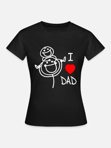 Ich liebe Papa DE - Frauen T-Shirt - Schwarz