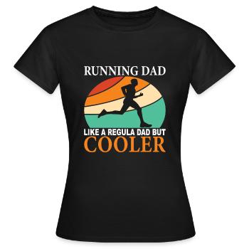 Père Père Père - T-shirt Femme - noir - Devant - AI Model Female 172 dark (172cm)