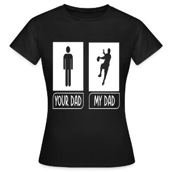Père - père - père - mon père - T-shirt Femme - noir - Devant - AI Model Female 172 dark (172cm)