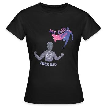 Père - père - père - mon père - T-shirt Femme - noir - Devant - AI Model Female 172 dark (172cm)