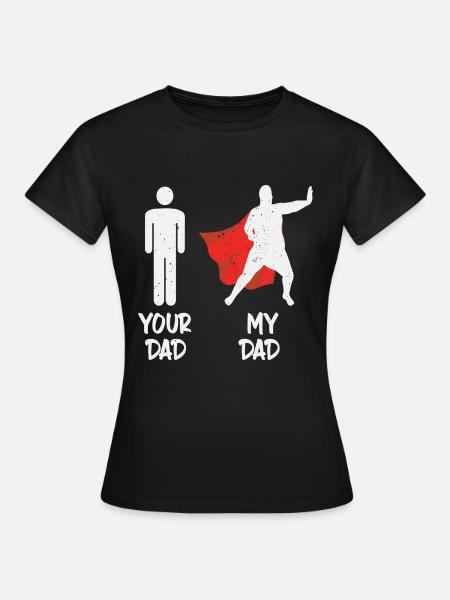 Isä - isä - isä - isäni - Dame-T-shirt - sort