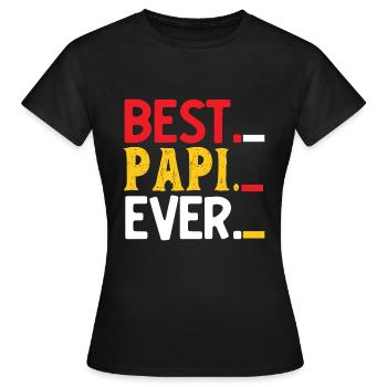 Père Père Père - T-shirt Femme - noir - Devant - AI Model Female 172 dark (172cm)