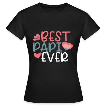 Père Père Père - T-shirt Femme - noir - Devant - AI Model Female 172 dark (172cm)