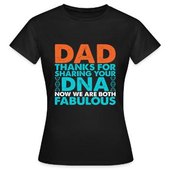 Drôle de forme de cadeau de fête des pères pour le fils et la fille - T-shirt Femme - noir - Devant - AI Model Female 172 dark (172cm)