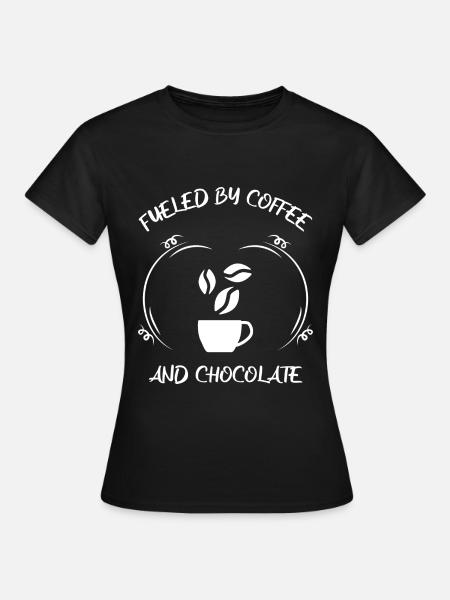 Kaffee Espresso Käffchen & Schokolade - Frauen T-Shirt - Schwarz