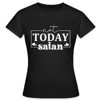 Pas Satan aujourd’hui - T-shirt Femme - noir - Devant - AI Model Female 172 dark (172cm)