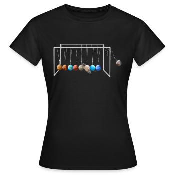 N’oubliez jamais Pluton Drôle Planète Pluton - T-shirt Femme - noir - Devant - AI Model Female 172 dark (172cm)
