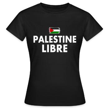 palestine libre - T-shirt Femme - noir - Devant - AI Model Female 172 dark (172cm)