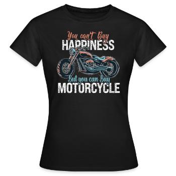 You can't buy happiness, but you can buy a - Women's T-Shirt - black - Front - AI Model Female 172 dark (172cm)