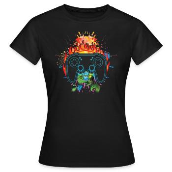 Gaming-legende Ich Habe Mein Spiel Unterbrochen, - Frauen T-Shirt - Schwarz - Vorne - AI Model Female 172 dark (172cm)
