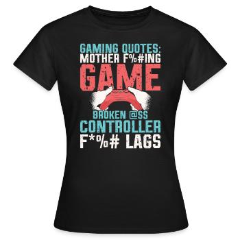 Capturez les frustrations du jeu. - T-shirt Femme - noir - Devant - AI Model Female 172 dark (172cm)