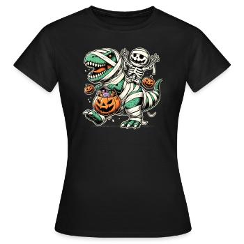 Celebrate The Prehistoric Turn In Hallowee - Women's T-Shirt - black - Front - AI Model Female 172 dark (172cm)