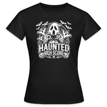 Conception graphique de meilleur score hantée par les joueurs - T-shirt Femme - noir - Devant - AI Model Female 172 dark (172cm)