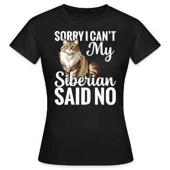 Katze Entschuldigung, Ich Kann Nicht Mein - Frauen T-Shirt - Schwarz - Vorne - AI Model Female 172 dark (172cm)