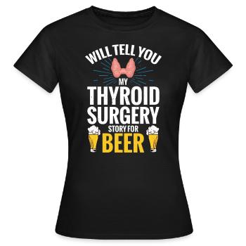 Je vais vous raconter mon histoire sur - T-shirt Femme - noir - Devant - AI Model Female 172 dark (172cm)