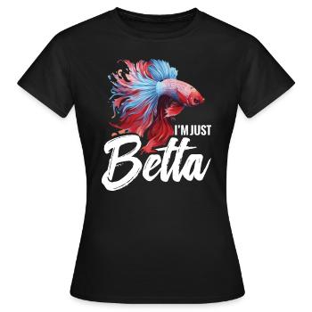 Je ne suis qu’un poisson betta - T-shirt Femme - noir - Devant - AI Model Female 172 dark (172cm)