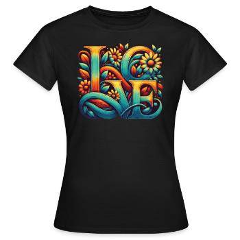 J’aime mon copain et ma copine depuis - T-shirt Femme - noir - Devant - AI Model Female 172 dark (172cm)