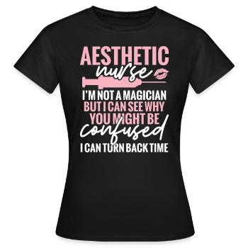 Infirmière esthétique Je ne suis pas une - T-shirt Femme - noir - Devant - AI Model Female 172 dark (172cm)