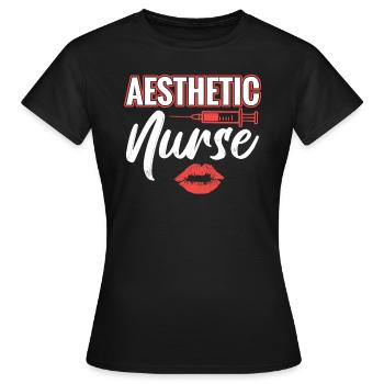 Infirmière esthétique Je ne suis pas une - T-shirt Femme - noir - Devant - AI Model Female 172 dark (172cm)