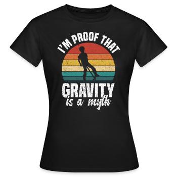 pogo-stick : Je suis la preuve que le - T-shirt Femme - noir - Devant - AI Model Female 172 dark (172cm)