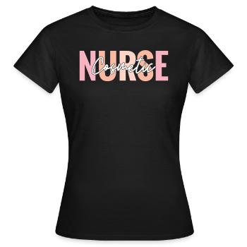 Infirmière esthétique Infirmière esthétique - T-shirt Femme - noir - Devant - AI Model Female 172 dark (172cm)