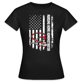 Nursing Home Administrators - Women's T-Shirt - black - Front - AI Model Female 172 dark (172cm)