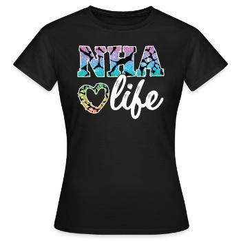 La vie d’administrateur d’une maison de retraite - T-shirt Femme - noir - Devant - AI Model Female 172 dark (172cm)