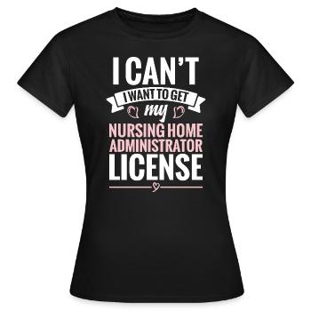 Je ne peux pas et je veux quitter ma maison de retraite - T-shirt Femme - noir - Devant - AI Model Female 172 dark (172cm)
