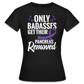 Seul le dur à cuire obtient le pancréas - T-shirt Femme - noir - Devant - AI Model Female 172 dark (172cm)