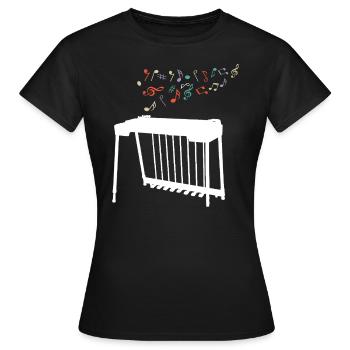Ich Spiele Pedal-steel-gitarre, Was Ist Deine - Frauen T-Shirt - Schwarz - Vorne - AI Model Female 172 dark (172cm)