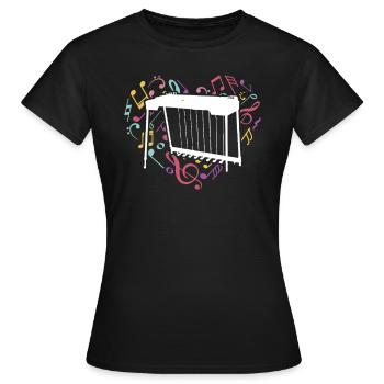 Ich Spiele Pedal-steel-gitarre, Was Ist Deine - Frauen T-Shirt - Schwarz - Vorne - AI Model Female 172 dark (172cm)
