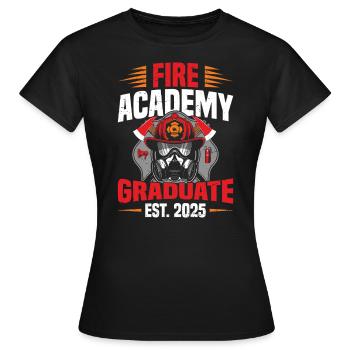Fire Academy Absolvent Est 2025 - Frauen T-Shirt - Schwarz - Vorne - AI Model Female 172 dark (172cm)