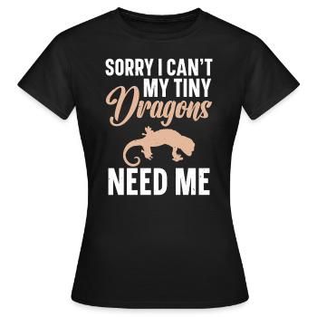 Entschuldigung, Ich Kann Mich Nicht, Dass Meine - Frauen T-Shirt - Schwarz - Vorne - AI Model Female 172 dark (172cm)