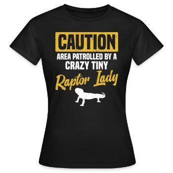 ZONE DE PRUDENCE d’un minuscule fou - T-shirt Femme - noir - Devant - AI Model Female 172 dark (172cm)