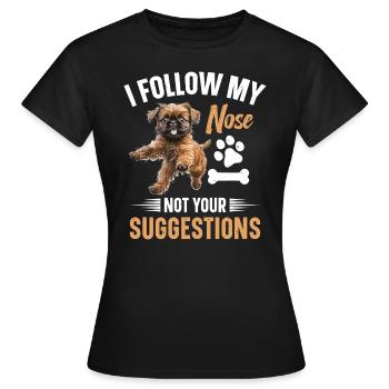 Je suis mon nez, pas vos suggestions - T-shirt Femme - noir - Devant - AI Model Female 172 dark (172cm)