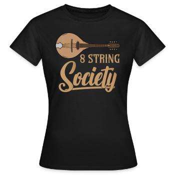 Mandoline 8 String Society - T-shirt Femme - noir - Devant - AI Model Female 172 dark (172cm)