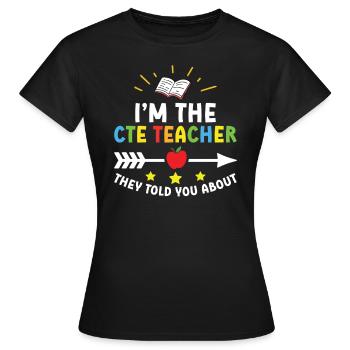 Ich Bin Der Cte -lehrer, Den Sie Dir Über - Frauen T-Shirt - Schwarz - Vorne - AI Model Female 172 dark (172cm)