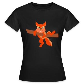 chipmunk - Women's T-Shirt - black - Front - AI Model Female 172 dark (172cm)