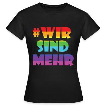 Nous sommes plus - T-shirt Femme - noir - Devant - AI Model Female 172 dark (172cm)