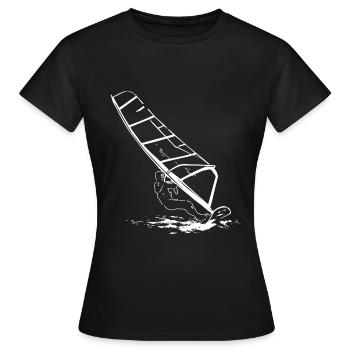 Windsurfing - Surfer - Frauen T-Shirt - Schwarz - Vorne - AI Model Female 172 dark (172cm)