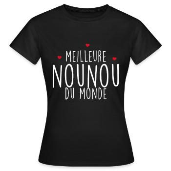 La Meilleure Nounou C'est La Mienne - T-shirt Femme - noir - Devant - AI Model Female 172 dark (172cm)
