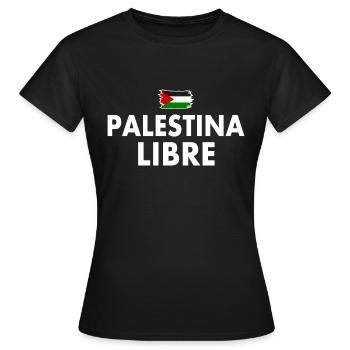 palestina libre - Women's T-Shirt - black - Front - AI Model Female 172 dark (172cm)