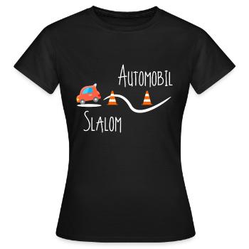 Slalom Auto Pylonen Motorsport - Frauen T-Shirt - Schwarz - Vorne - AI Model Female 172 dark (172cm)